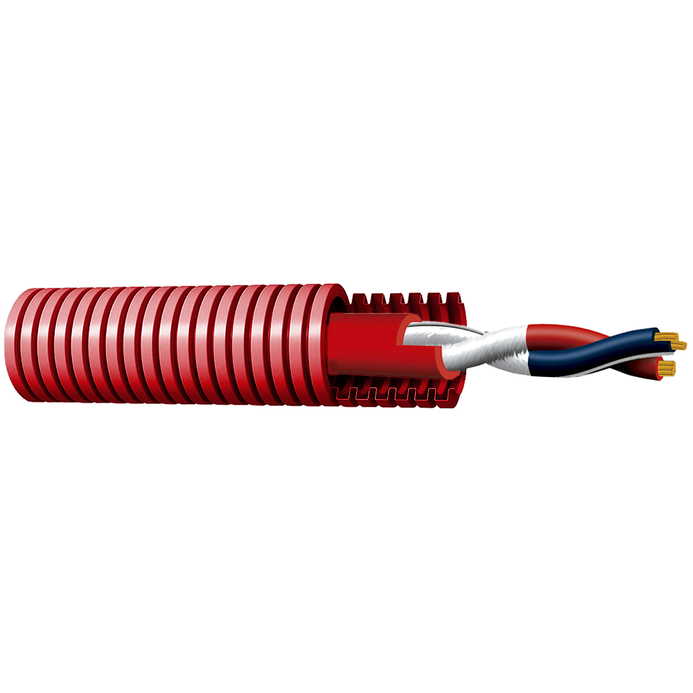 Tubo corrugado 16LH + cable trenz. apant. Resistente al fuego 2x1.5mm LHSO CPR CCA AS+